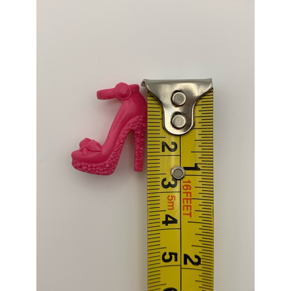 BRIGHT PINK CLOSED TOE ANKLE STRAP PLATFORM HEELS SHOES for BARBIE DOLLS - Picture 5 of 5